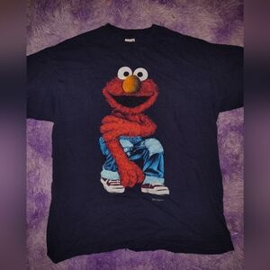 Navy Blue Elmo Graphic T-Shirt